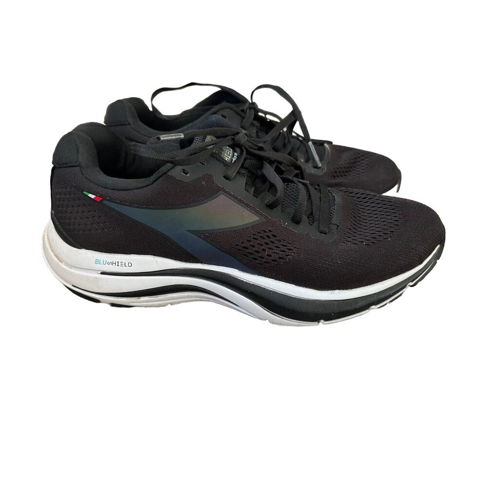 Women's Diadora Running Shoes Mythos Blushield Size 7.5 Vortice HIP Black/White